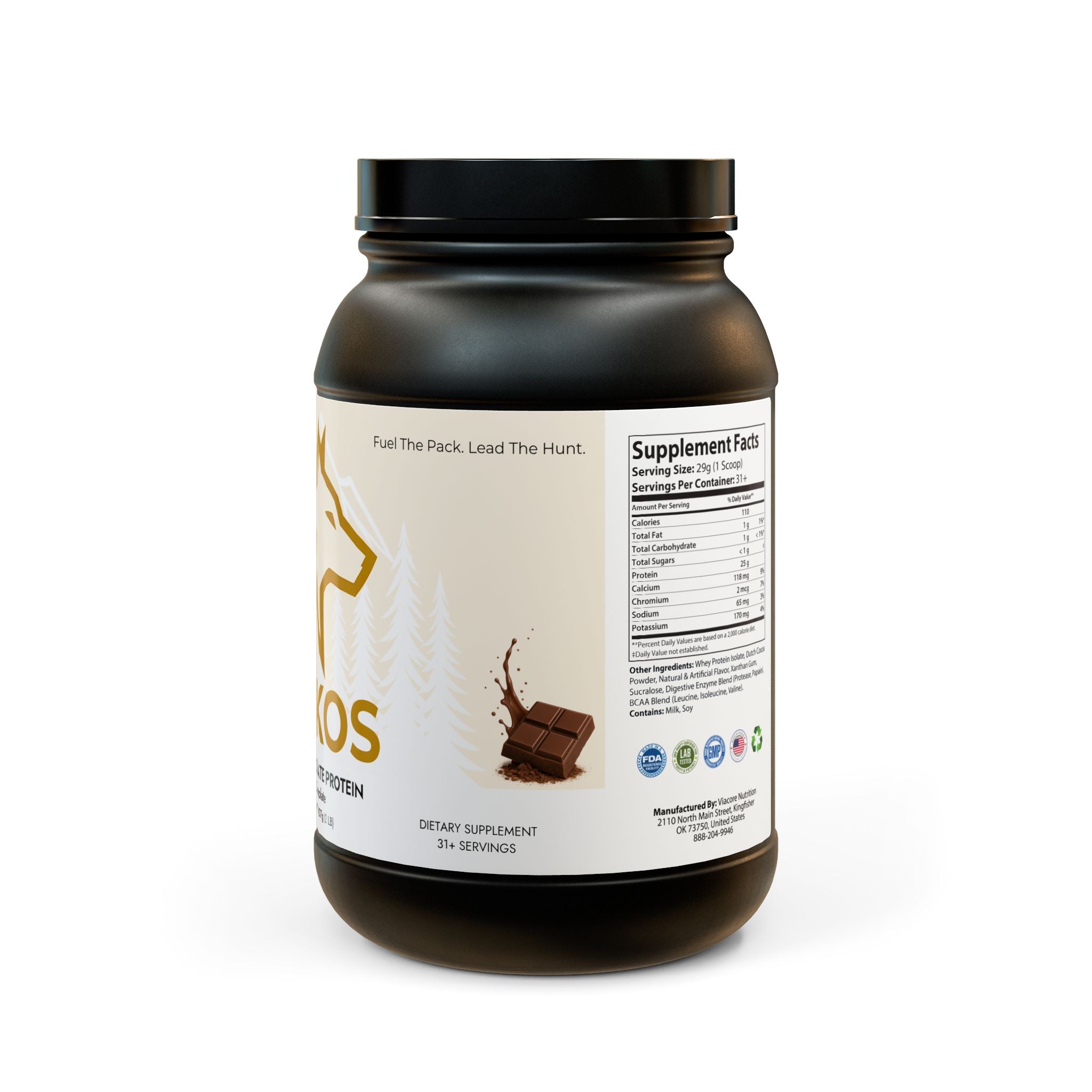 Whey Isolate Chocolate Protein | Fuel Your Pack. Lead The Hunt. | (907g, 2lb)