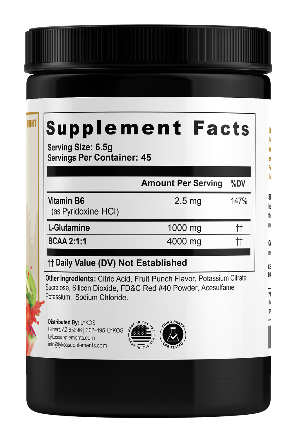 Pro BCAA Powder |Fruit Punch| Essential Amino Acids Powder