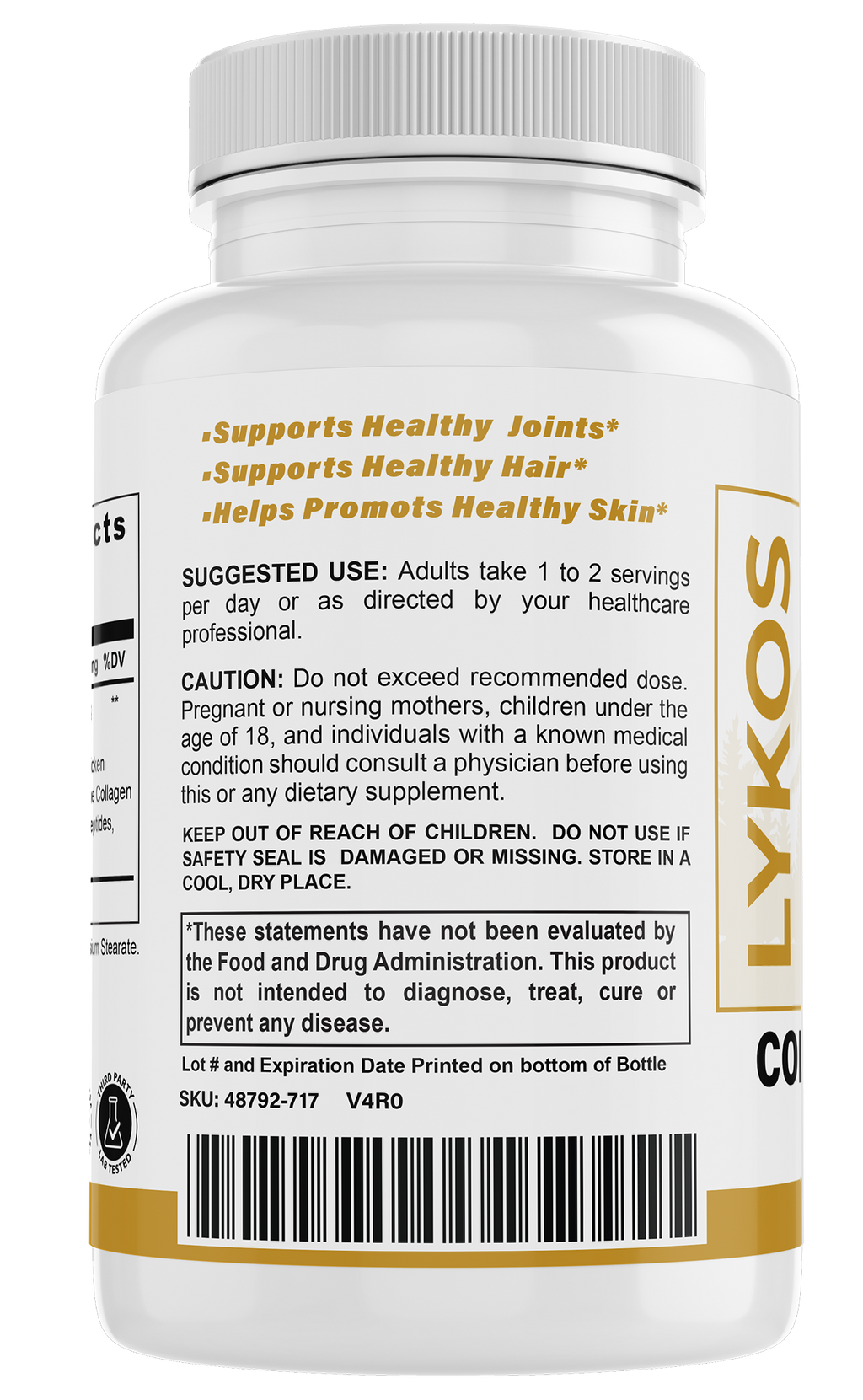 Collagen Peptides Capsules | (Type I, II, III, V, X)