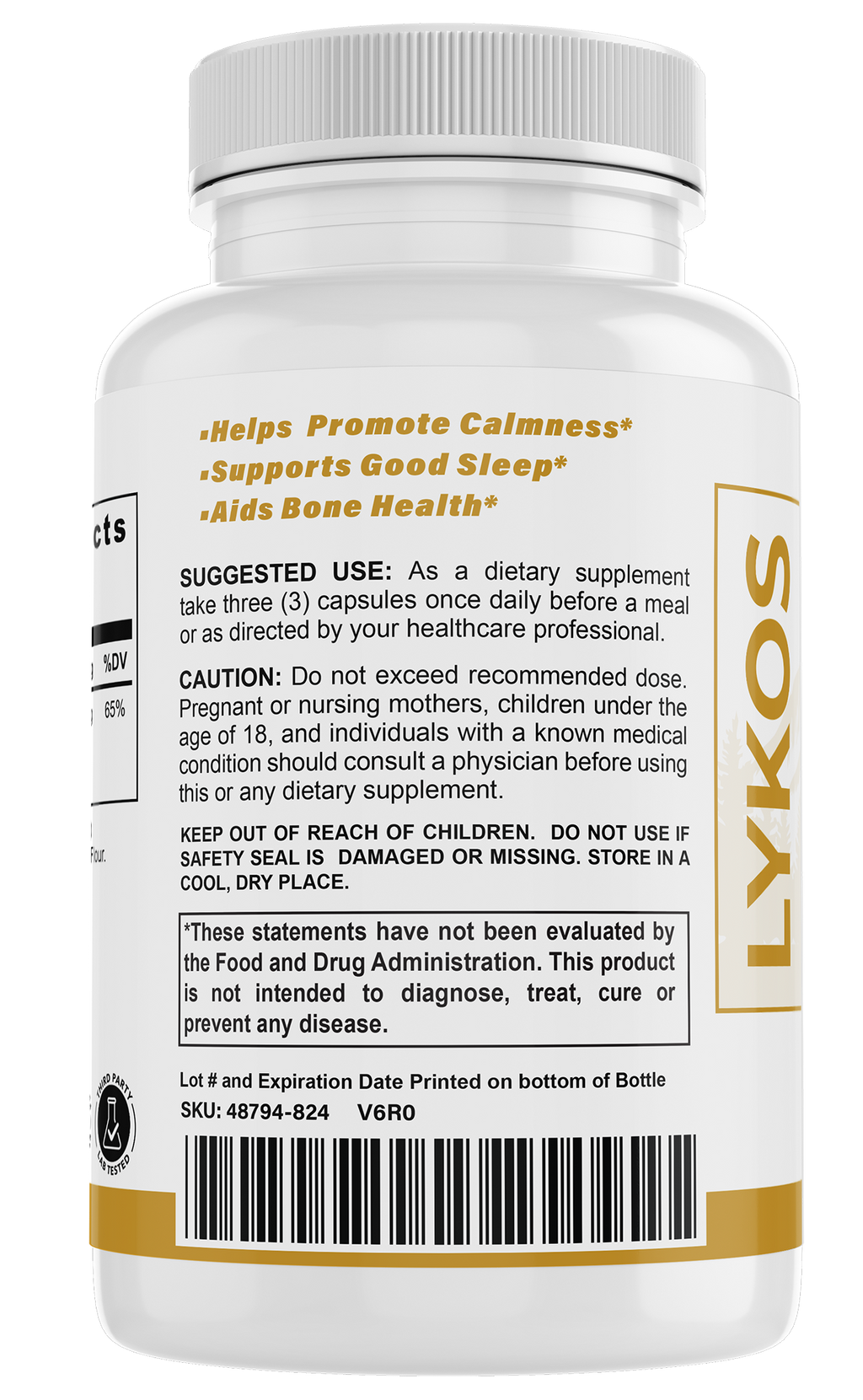 Magnesium Glycinate | Made in the USA | 90 Capsules