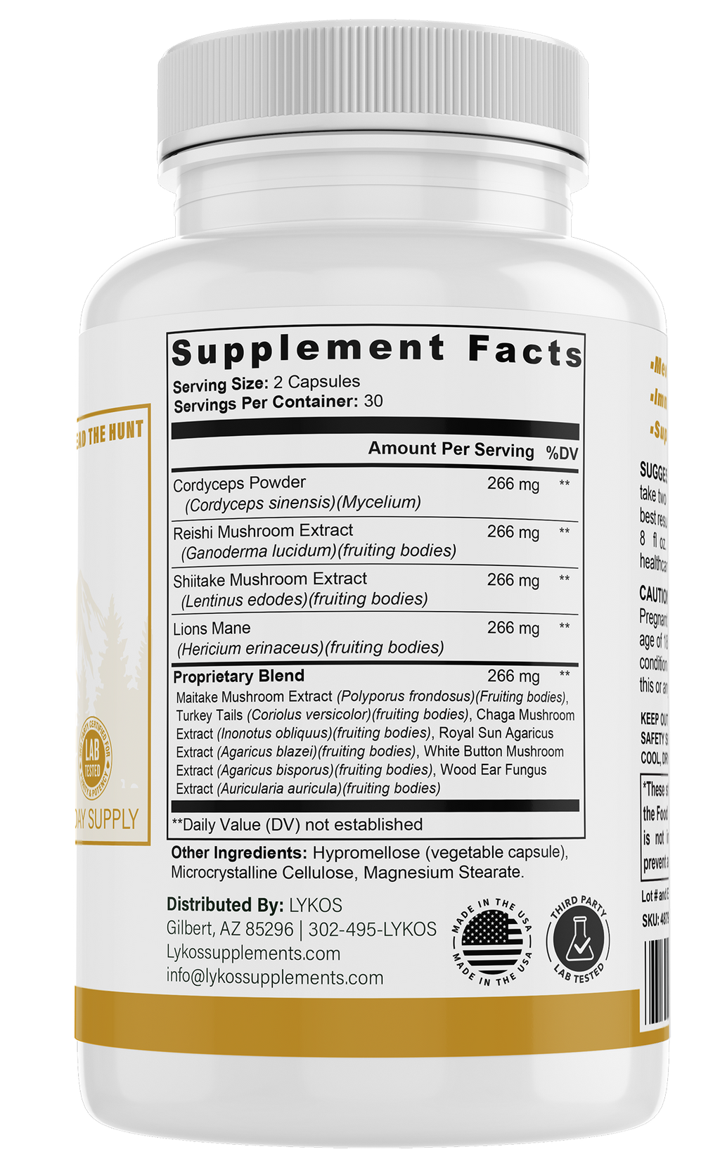 Alpha Mind | Mushroom Complex 10x | Lions Mane, Cordyceps, Chaga for Immunity, Energy, Mood, Focus - Natural Health Booster