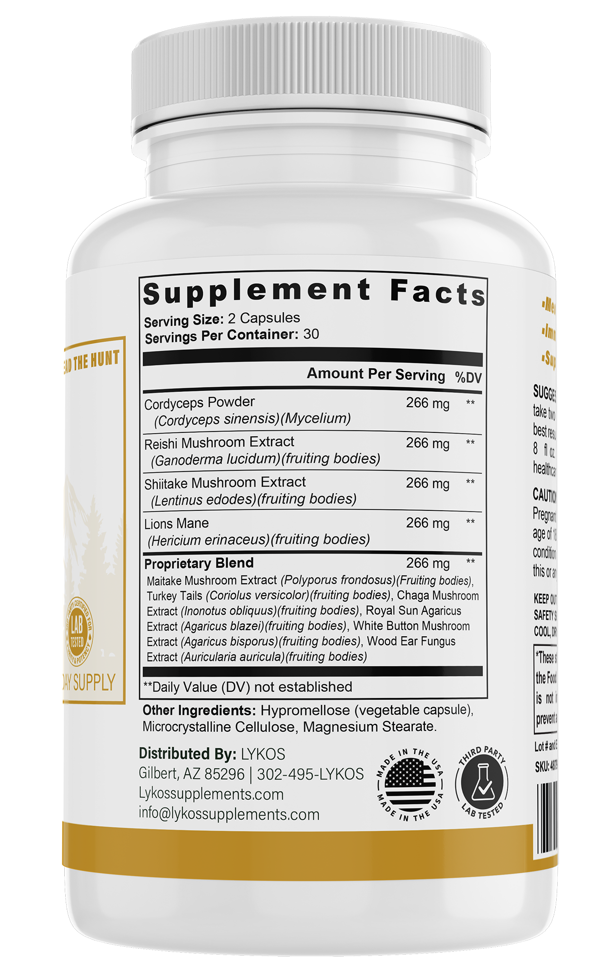 Alpha Mind | Mushroom Complex 10x | Lions Mane, Cordyceps, Chaga for Immunity, Energy, Mood, Focus - Natural Health Booster