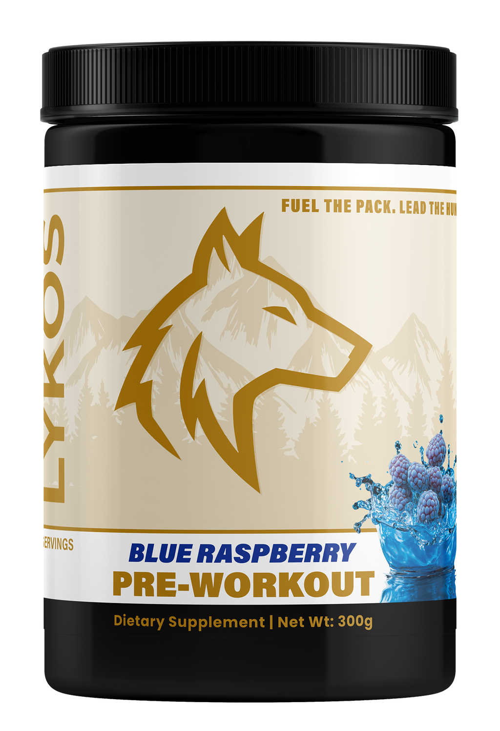 Lykos Pre-Workout Powder|Blue Raz, Vitamin B12, 150mg Caffeine, 30 Servings | Size 10.58oz